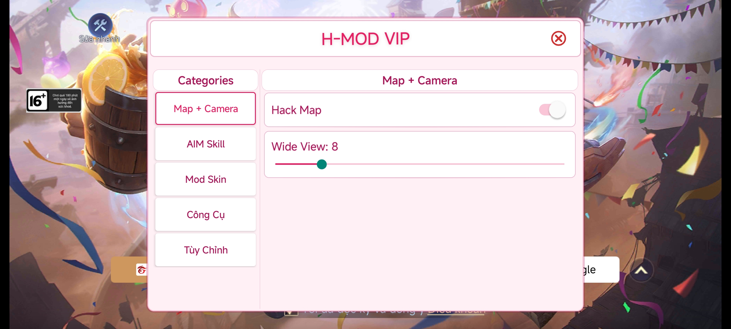 Hack Map Liên Quân Android 64Bit